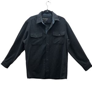 Grizzly Mountain Shirt Mens Large Gray Button‎ Up Flannel Heavyweight Workwear